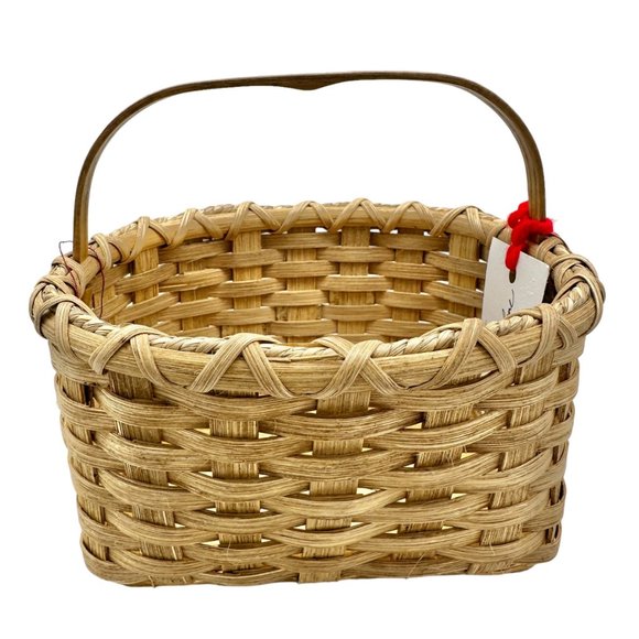 Handmade Basket Live Laugh Love Metal Accents Wood Base and Handle Small Cute - Picture 4 of 16